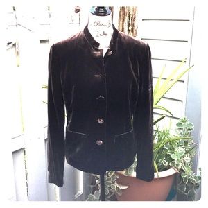 LAST CHANCE Ann Taylor rich brown velvet blazer size 8 / M NWT